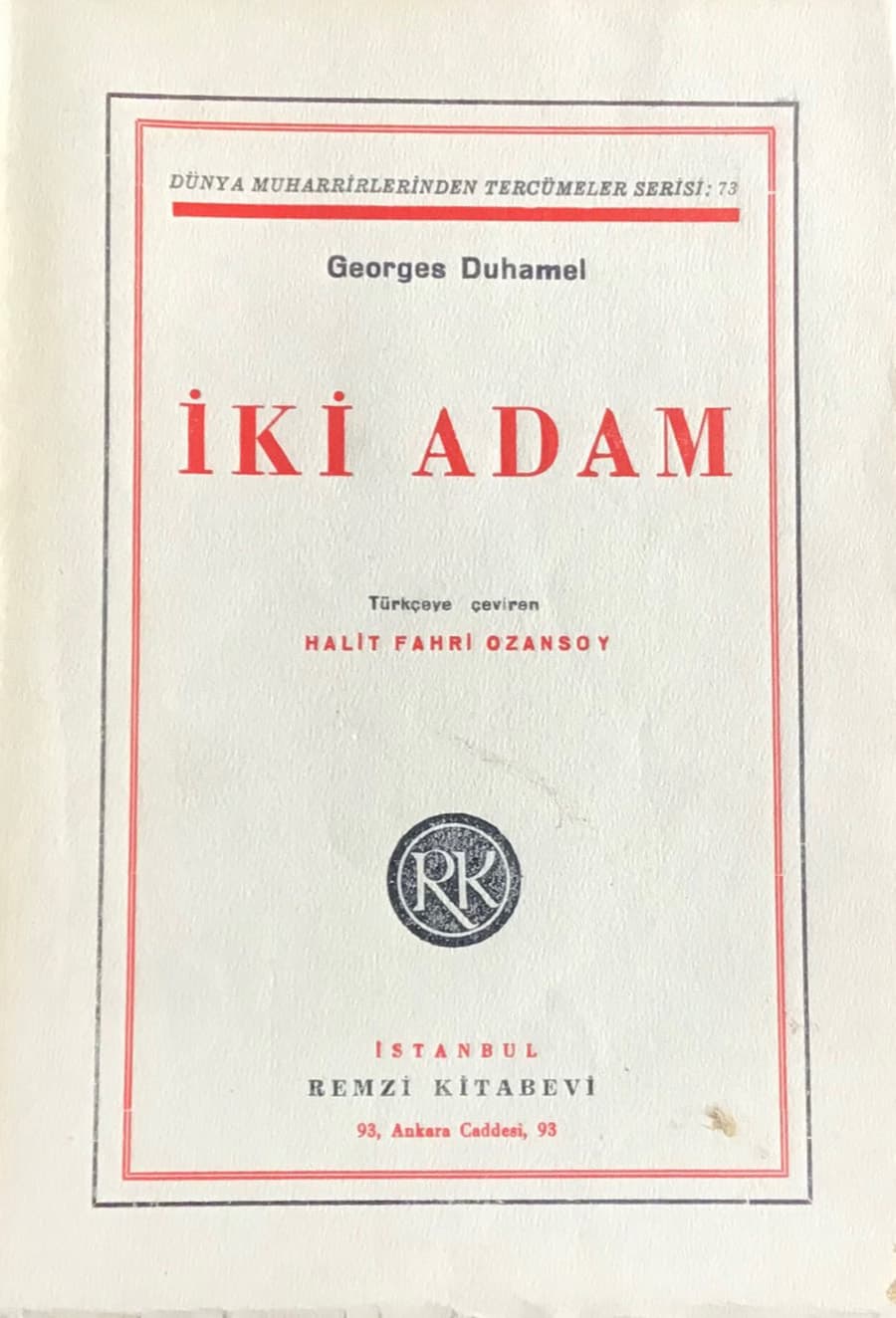 İki Adam (1944) kapak görseli
